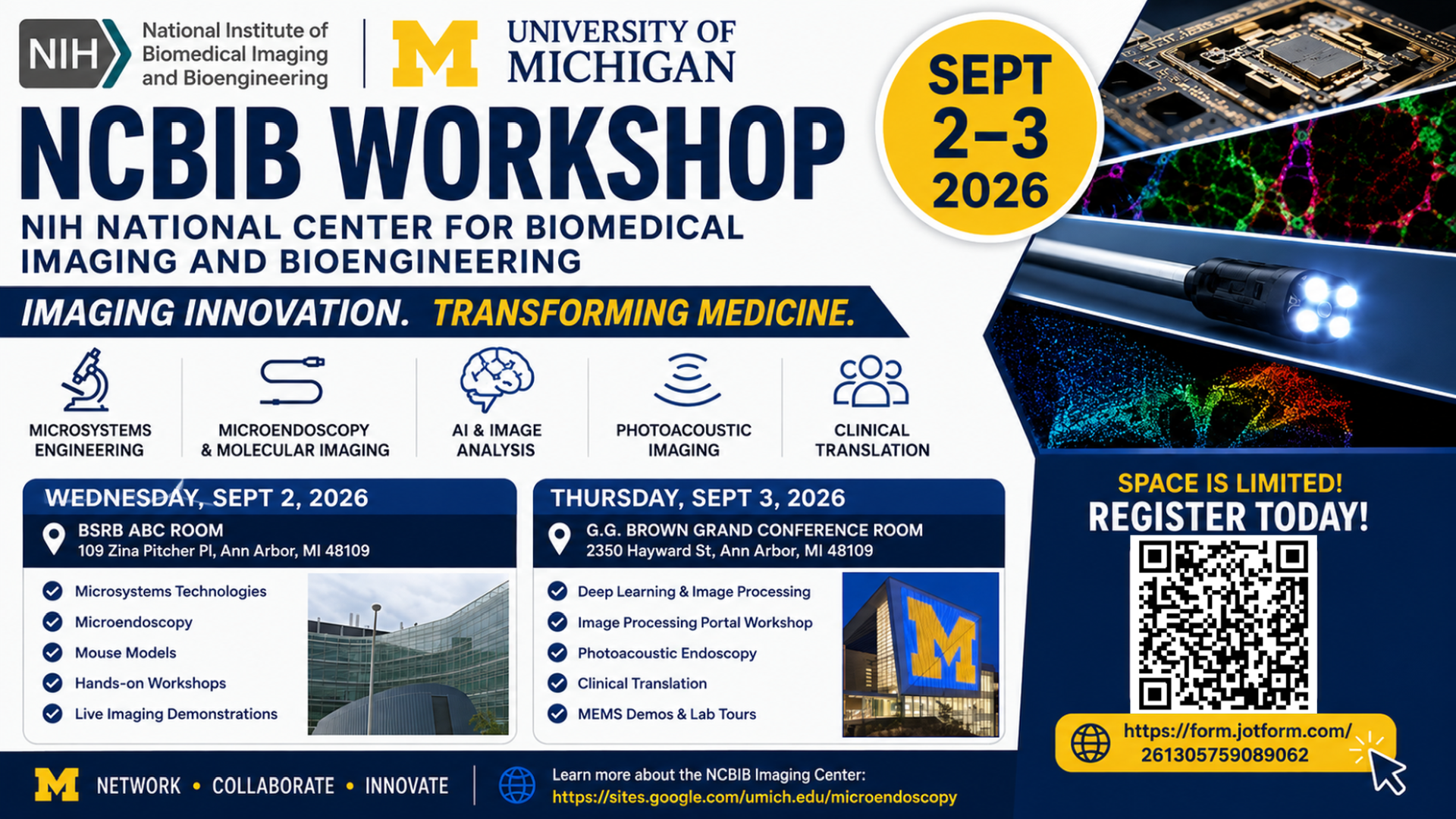 Promotion of the NIH NCBIB (P41) Imaging Center Training Workshop