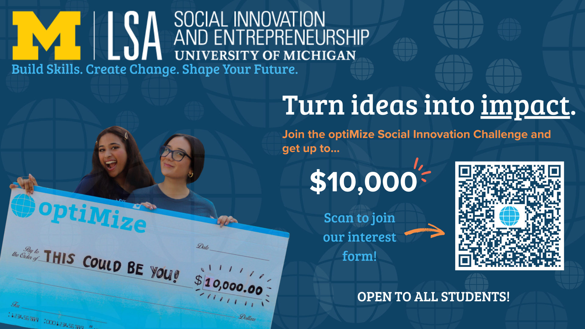 Promotion of our Social Innovation Challenge that is a 6 month student project incubator for students to build and pitch their innovative ideas for funding.