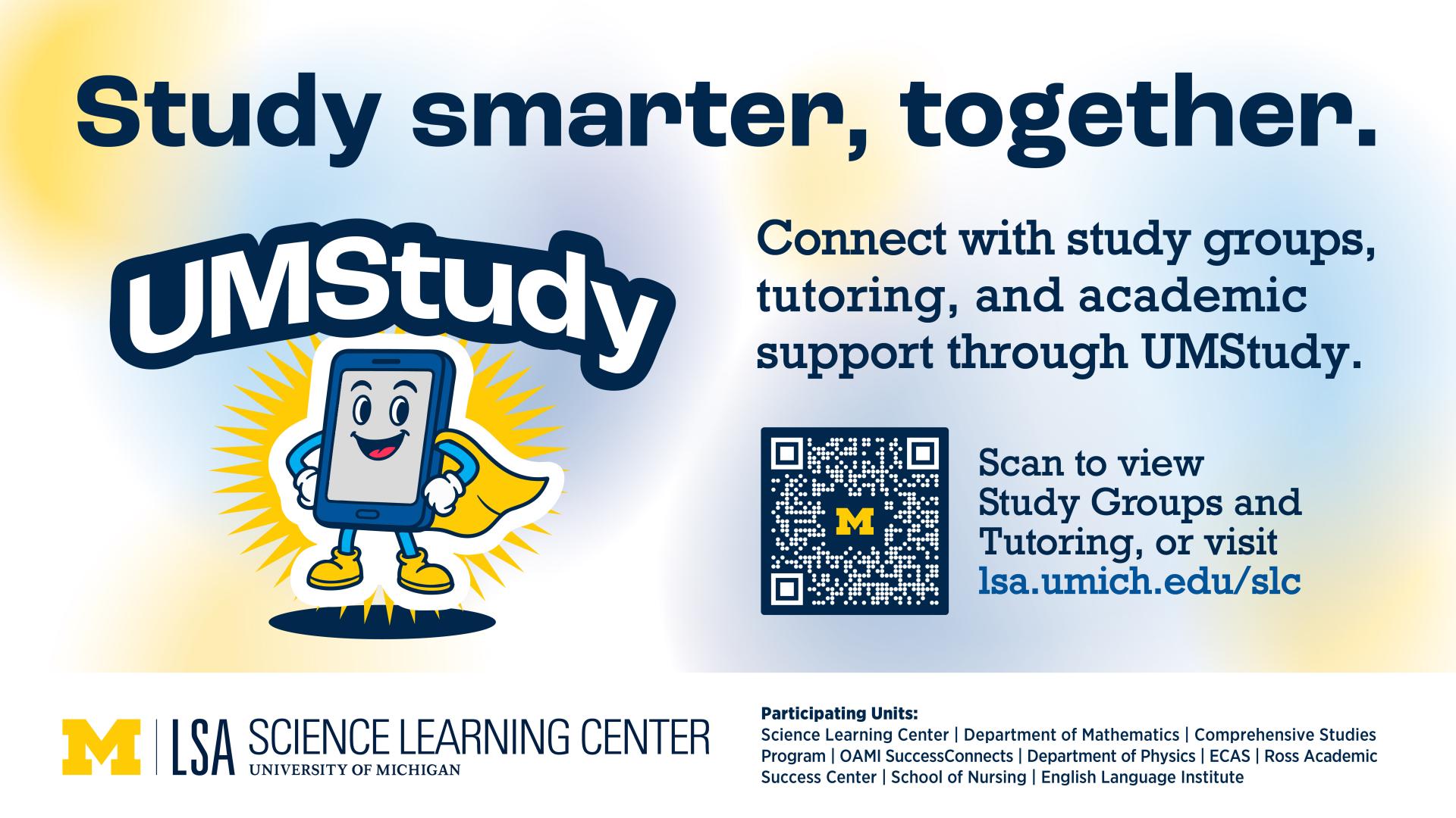 Study group and tutoring information