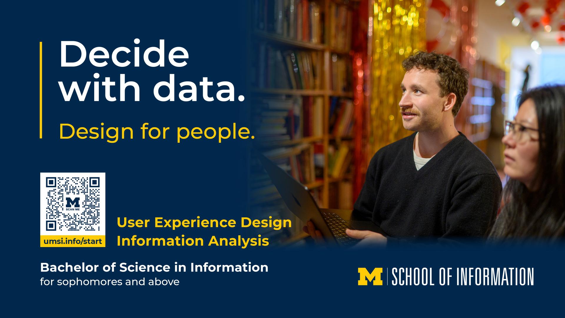 Advertising our Bachelor of Science in Information, which is a sophomore start program