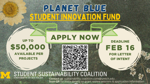 Grant funding for your sustainability project at UMICH