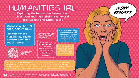Humanities IRL career panel poster