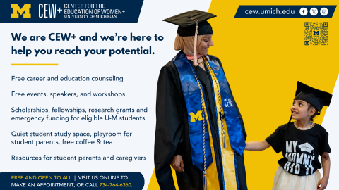 General description about the services provided by the Center for the Education of Women+