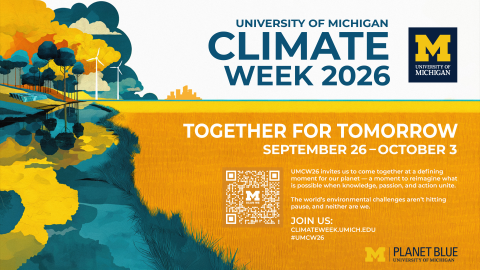 promoting the university's second Climate Week, which is a week of collaborative climate action events.