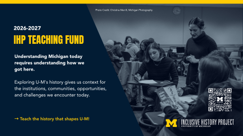 Inclusive History Project Teaching Fund, apps due October 29