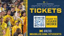 Promote men's basketball student tickets